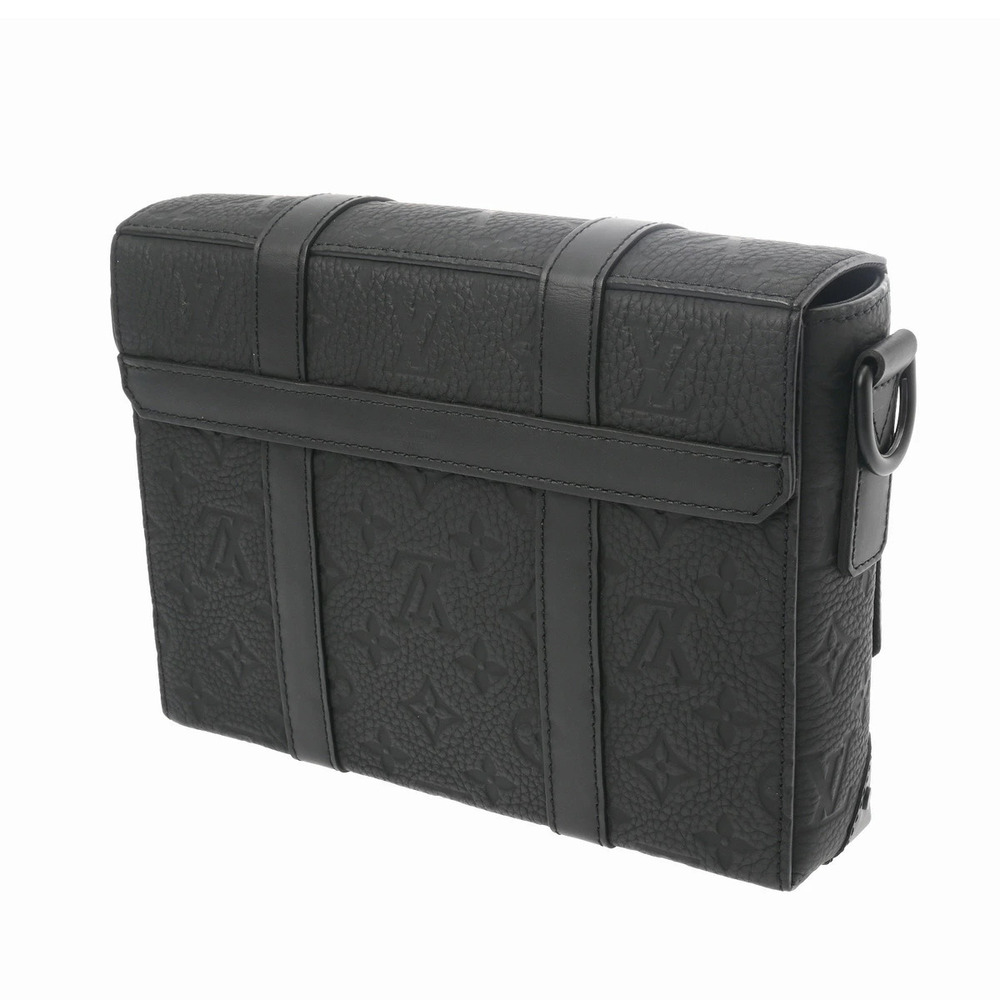 Louis Vuitton Noir Messenger Bag Black Trunk Taurillon Leather Black